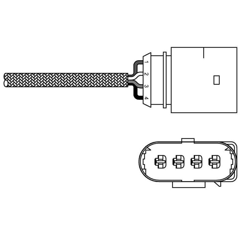 Sonde lambda (Sonde à oxygène) DELPHI ref. ES20285-12B1