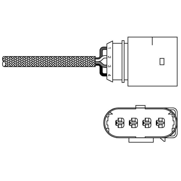 Sonde lambda (Sonde à oxygène) DELPHI ES20286-12B1