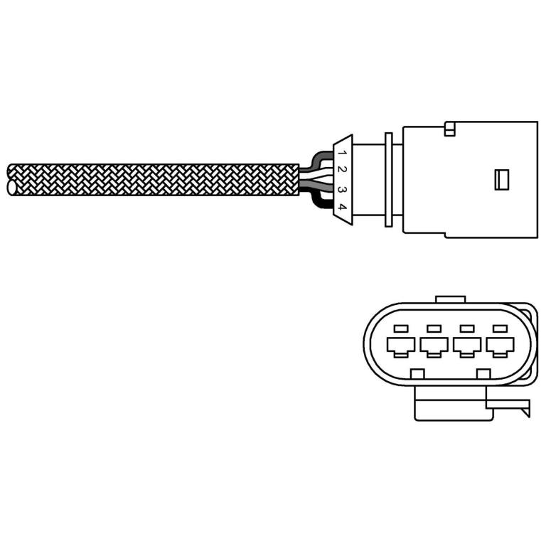 Sonde lambda (Sonde à oxygène) DELPHI ref. ES20289-12B1