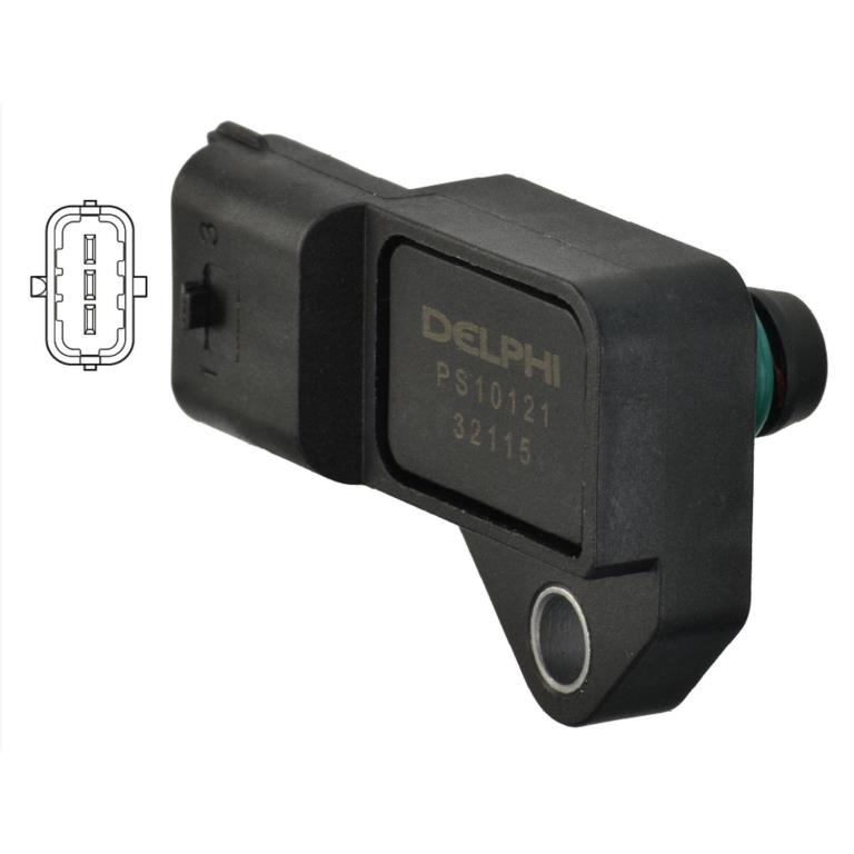 Sensor, presión colector de admisión DELPHI ref. PS10121