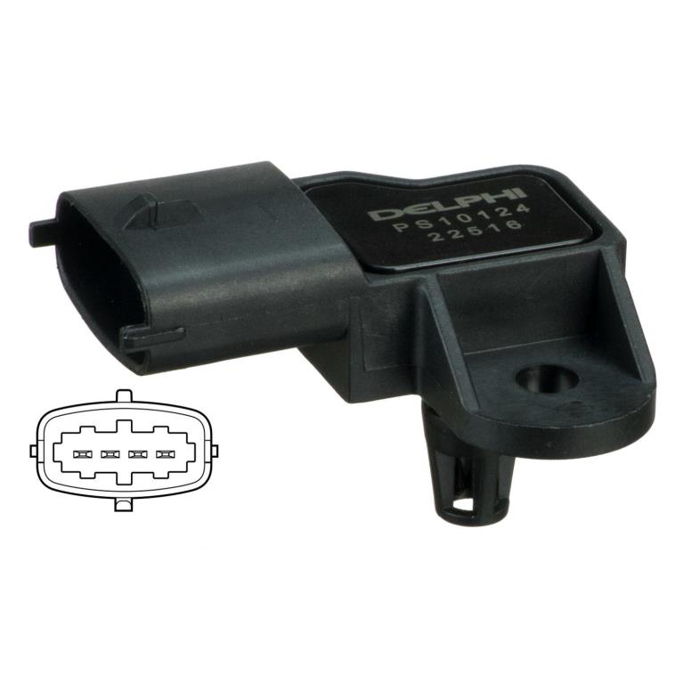 Capteur, pression du tuyau d'admission DELPHI ref. PS10124