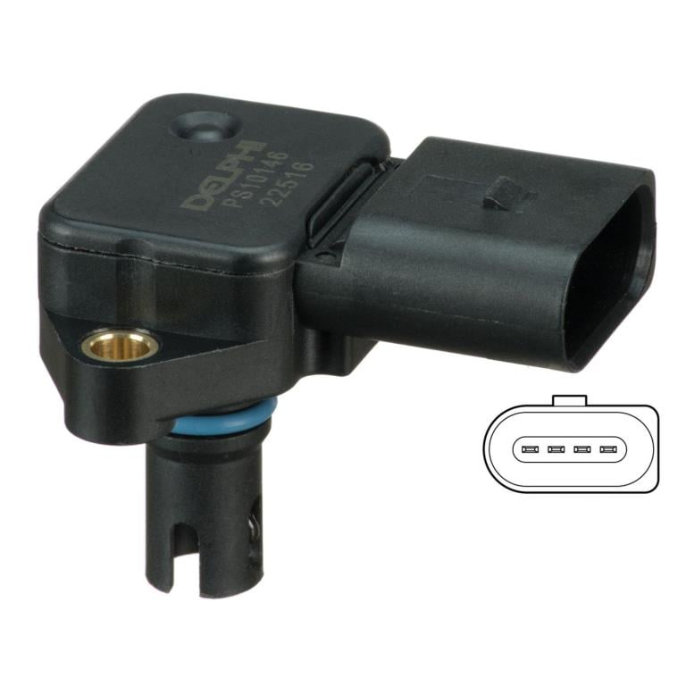 Sensor, presión colector de admisión DELPHI ref. PS10146