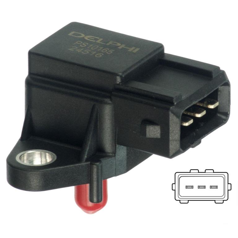 Sensor, presión colector de admisión DELPHI ref. PS10165