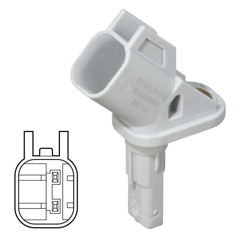 Capteur ABS (Capteur de vitesse de roue) DELPHI ref. SS20581