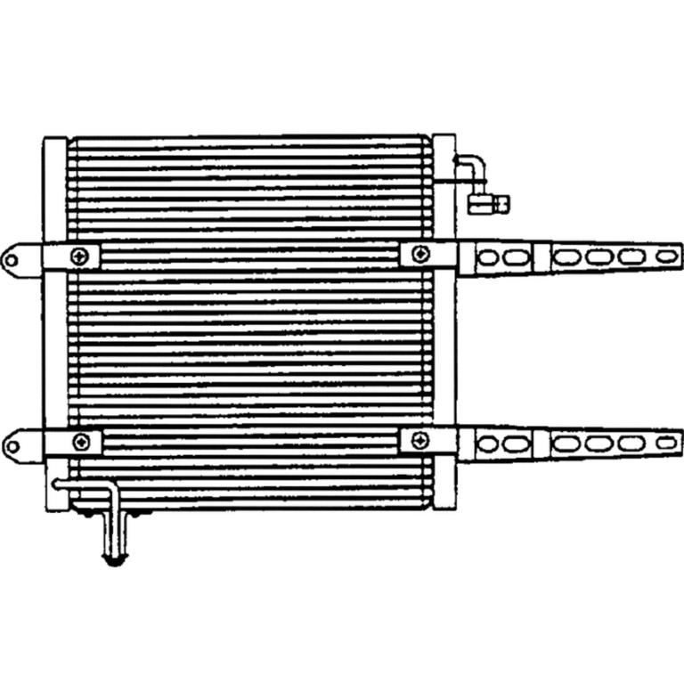 Condenseur, climatisation (Radiateur de climatisation) DELPHI ref. TSP0225205