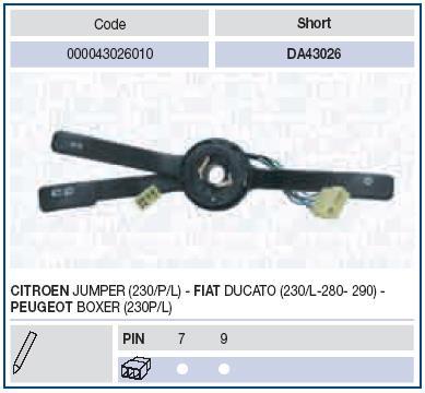 Comutador, coluna de direcção MAGNETI MARELLI ref. 000043026010
