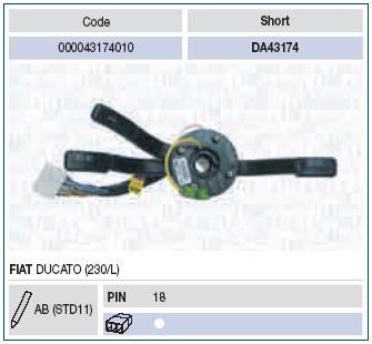 Comutador, coluna de direcção MAGNETI MARELLI ref. 000043174010
