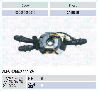Commodo, colonne de direction MAGNETI MARELLI ref. 000050050010