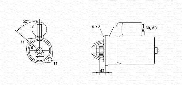 Motor de arranque (Arrancador) MAGNETI MARELLI ref. 943253138010