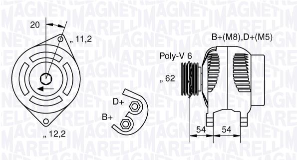 Alternateur MAGNETI MARELLI 063321802010