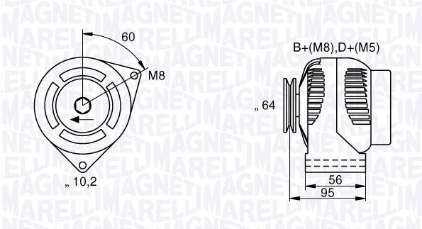 Alternateur MAGNETI MARELLI 063533350070