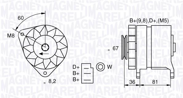 Alternateur MAGNETI MARELLI 054022384010