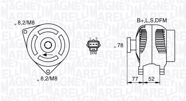 Alternador MAGNETI MARELLI 063377418010