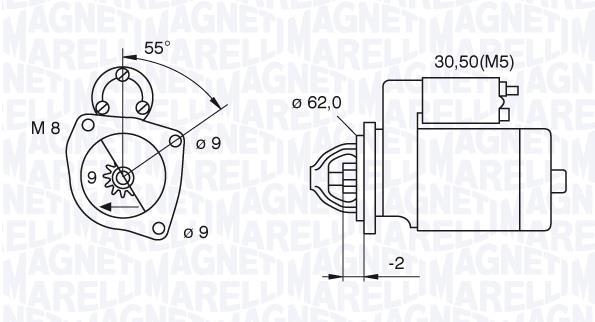 Démarreur MAGNETI MARELLI 063521120410