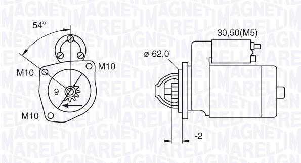 Démarreur MAGNETI MARELLI 063521081760