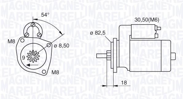 Démarreur MAGNETI MARELLI 063521130070