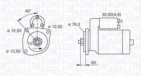 Démarreur MAGNETI MARELLI 063521204100