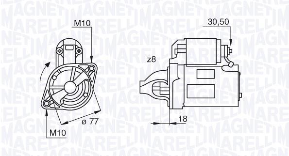 Démarreur MAGNETI MARELLI 063522605010