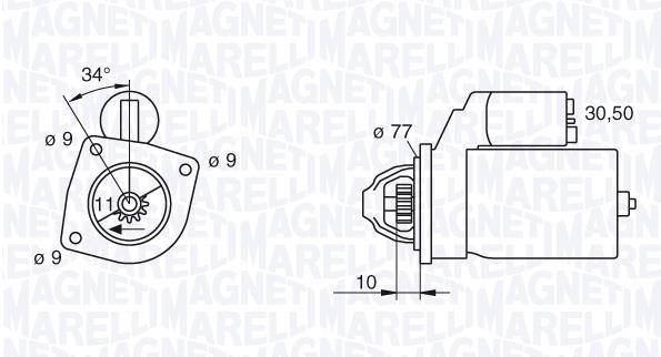 Démarreur MAGNETI MARELLI 063113003010