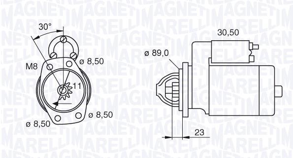 Démarreur MAGNETI MARELLI 063207151010