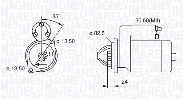 Démarreur MAGNETI MARELLI ref. 063216884010